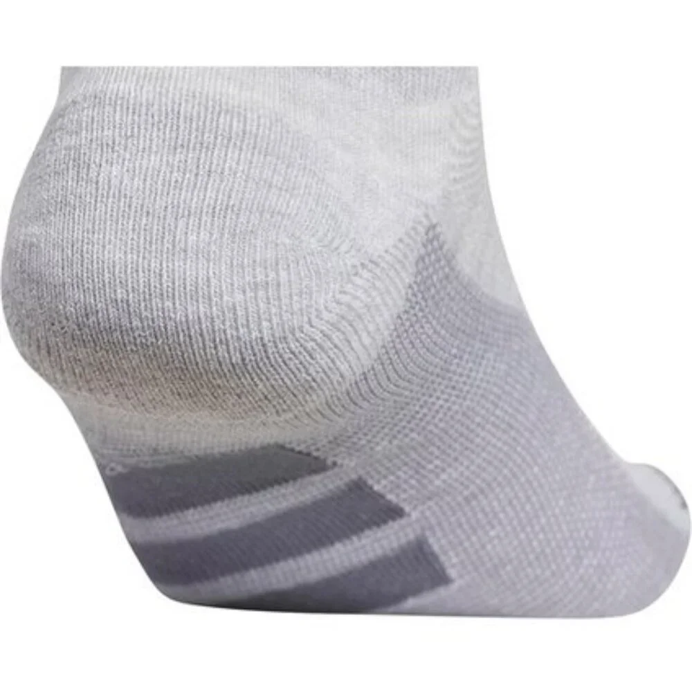 Adidas AllDay No Show Socks 3-Pair Gray/White Sz 12–16 NWT Stocking Stuffer